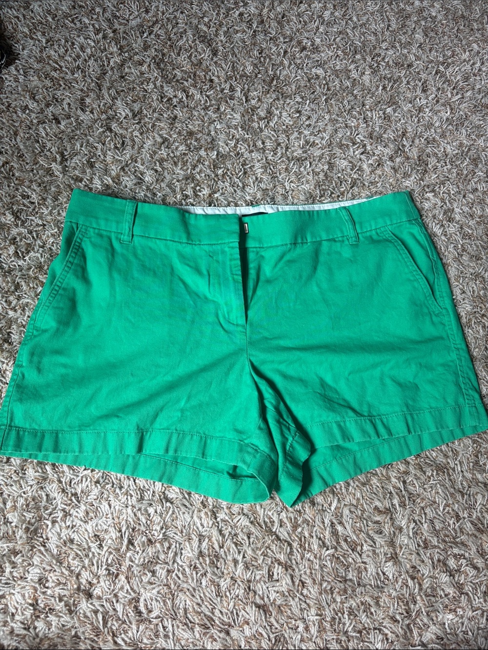 J. Crew Bright Green Cotton Bermuda Shorts